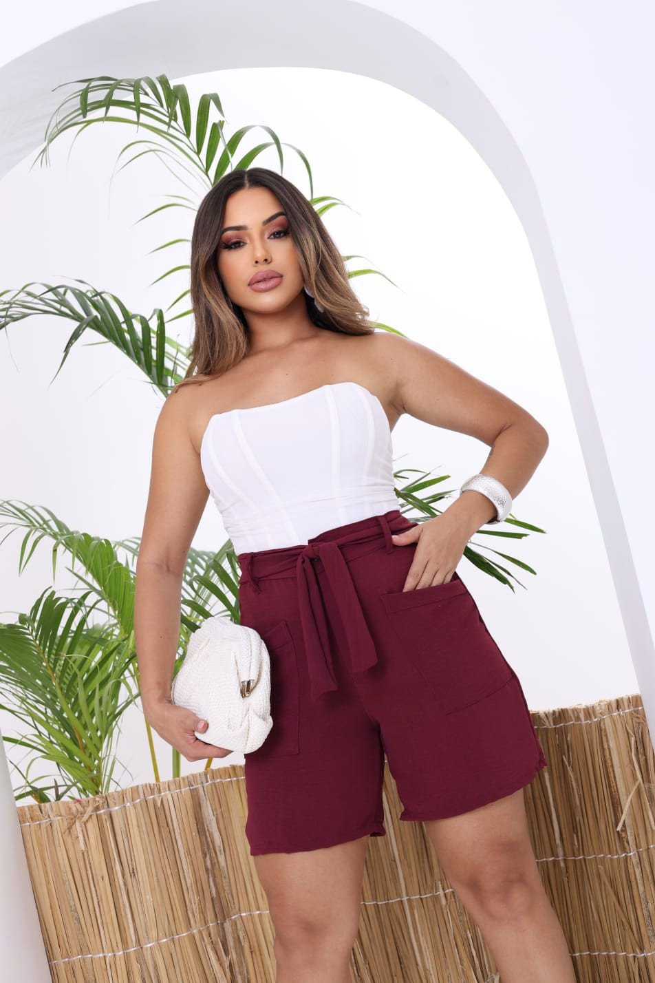 SHORT MEIA COXA C/ZÍPER - DUNA