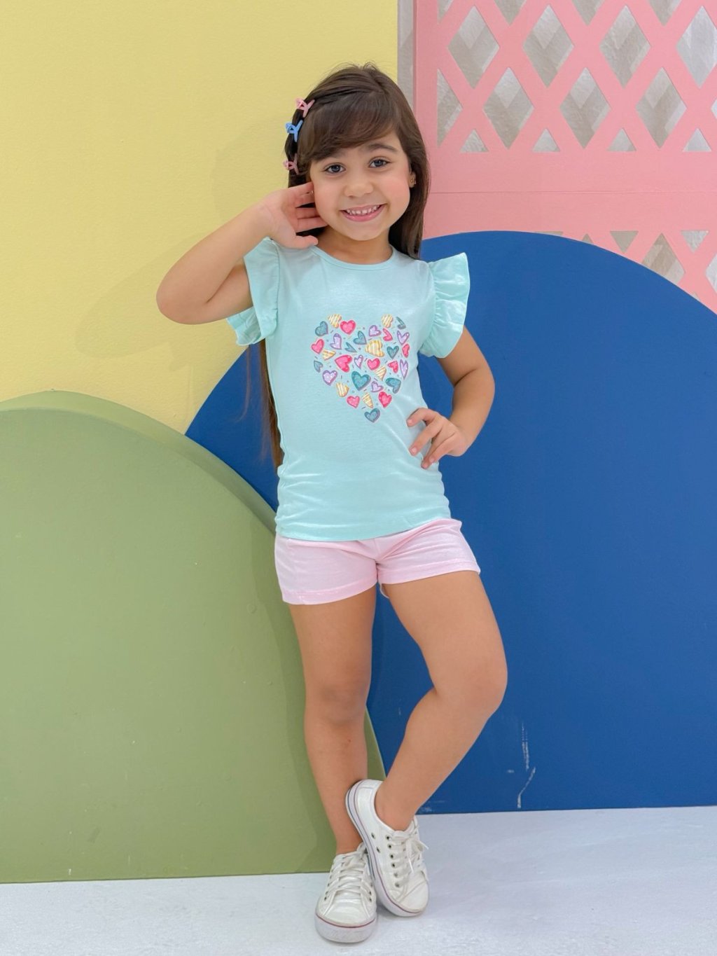 BLUSA INF. - COTTON PENTEADO 