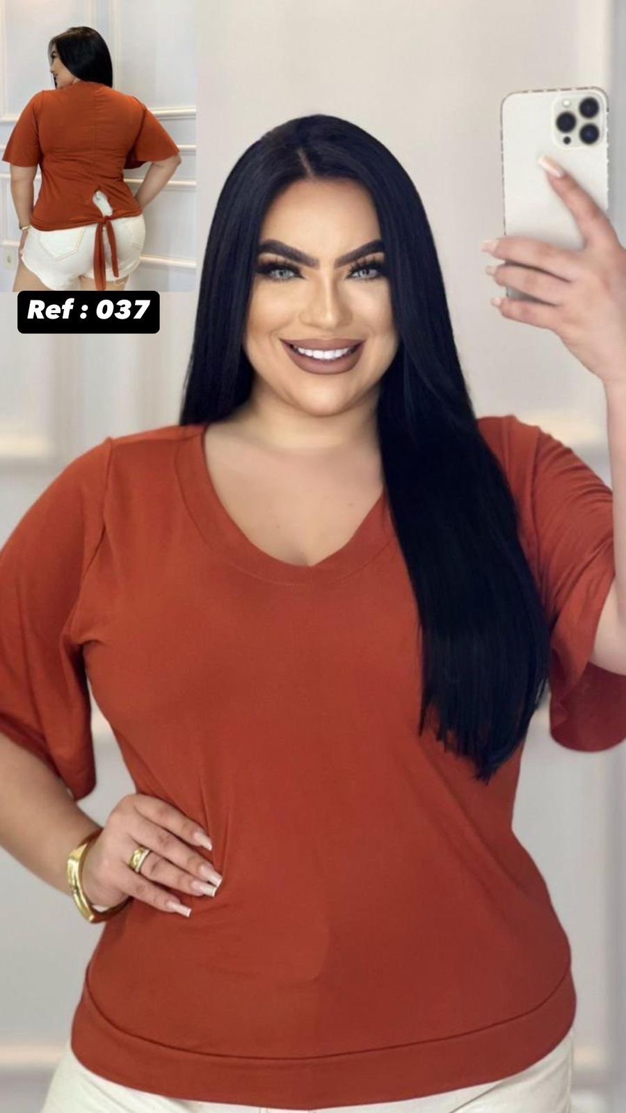 BLUSA PLUS SIZE SUED - 037 