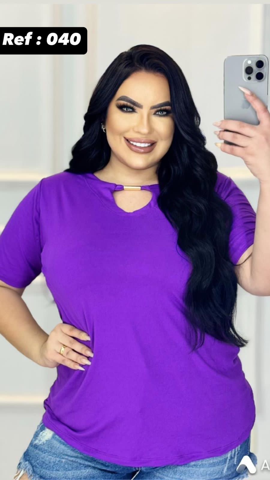 BLUSA PLUS SIZE SUED - 040 