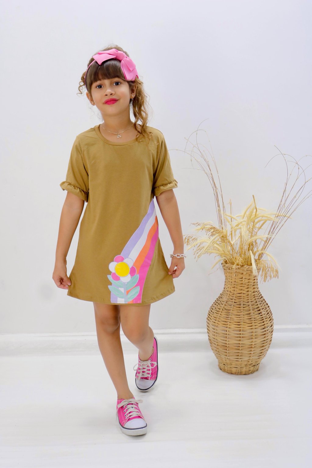 VESTIDO INF. MALHA - BABADO 