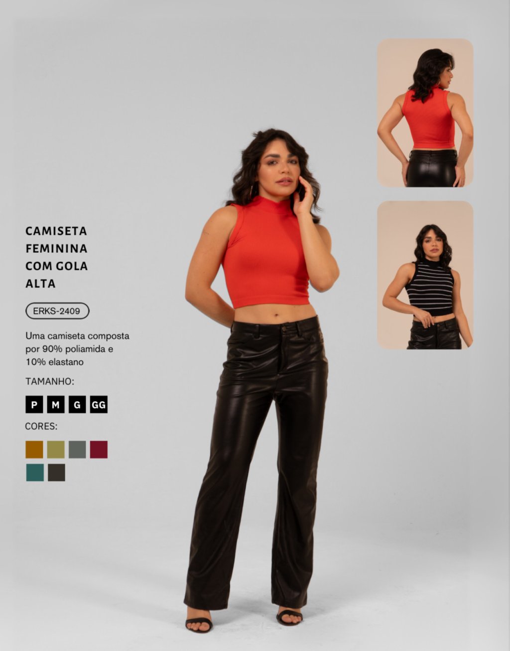 CROPPED POLIAMIDA IMPORTADO - ERKS 2409