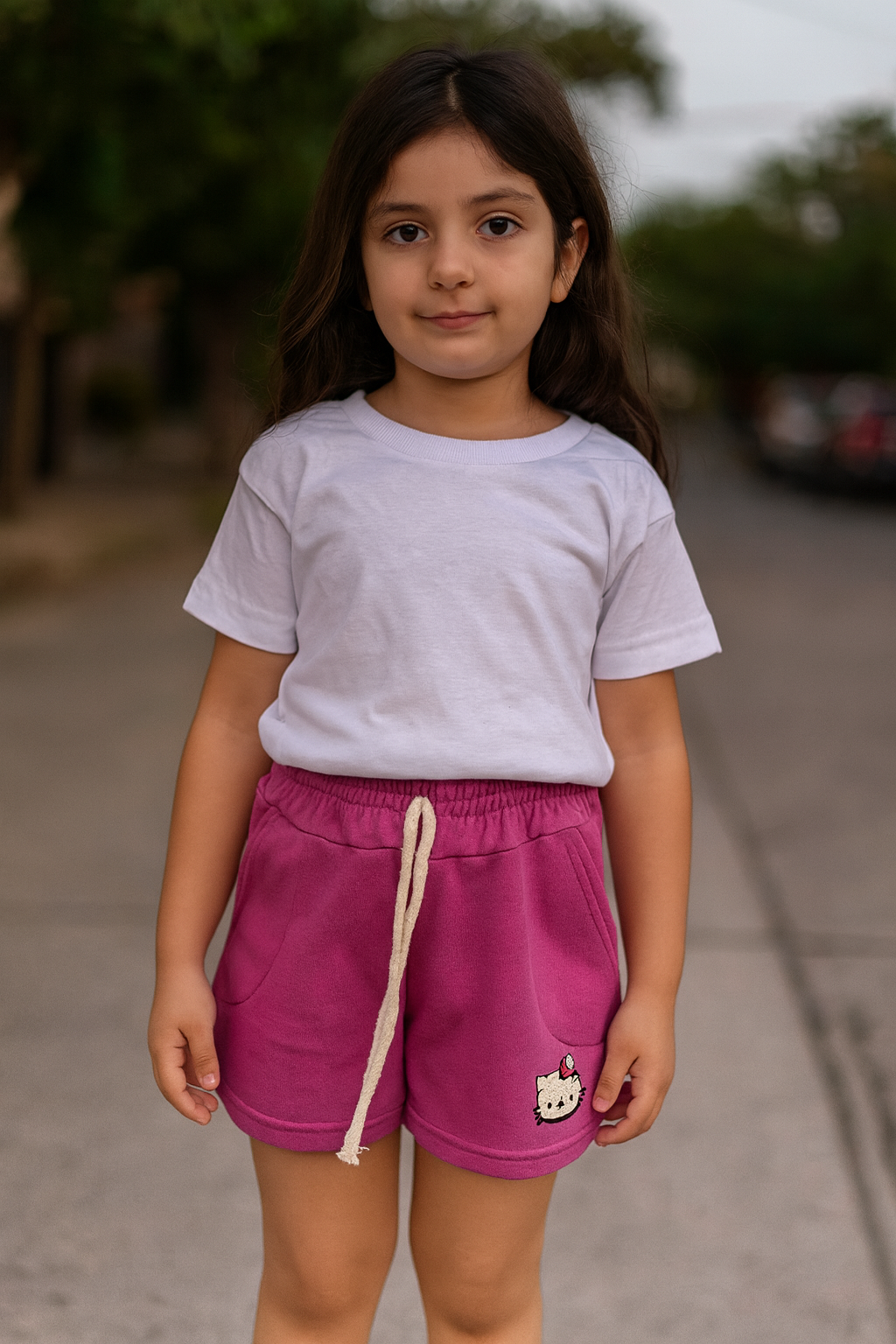 SHORT MOLETOM INF. BORDADO 