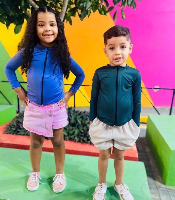 BLUSA PROTEÇÃO UV INFANTIL C/ZIPER 