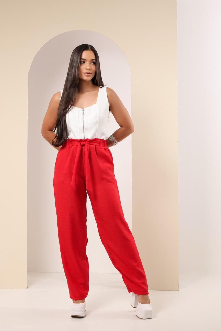 CALÇA DE VISCOSE C/AMARRAÇÃO 
