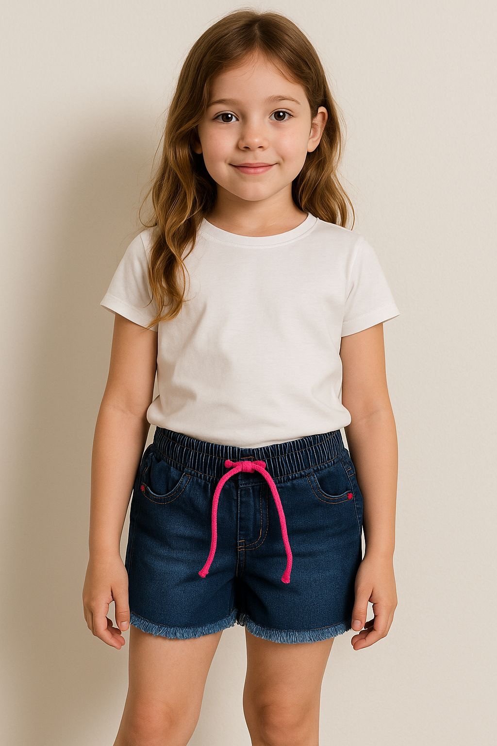 SHORT JEANS JUV. C/ CADARÇO 