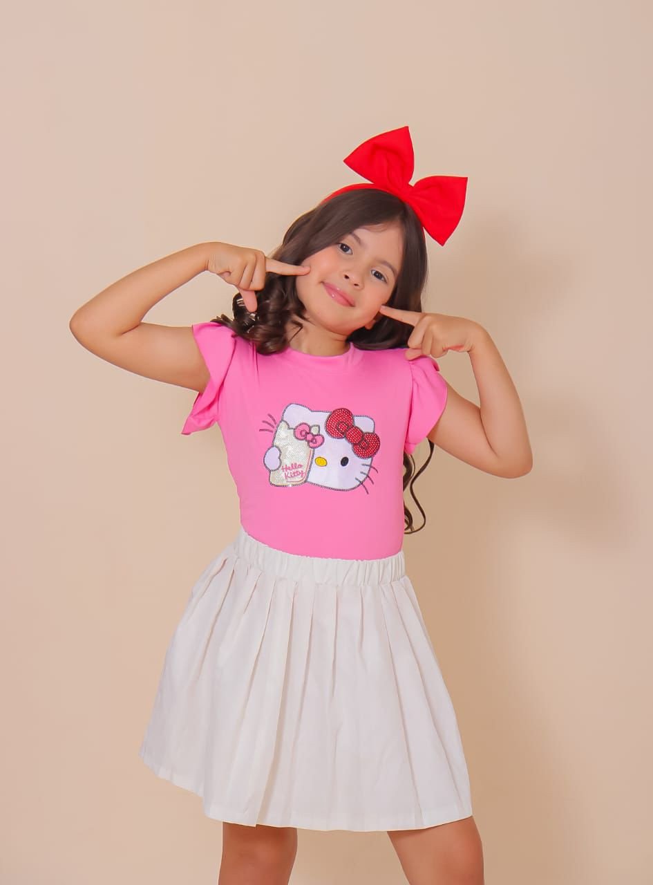 BLUSA INF. APLIQUE ALGODÃO - 130