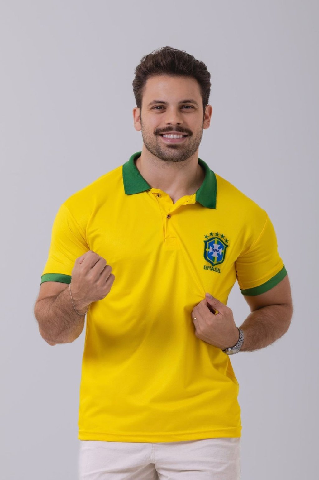CAMISA DO BRASIL GOLA POLO MASC. ADLT. 