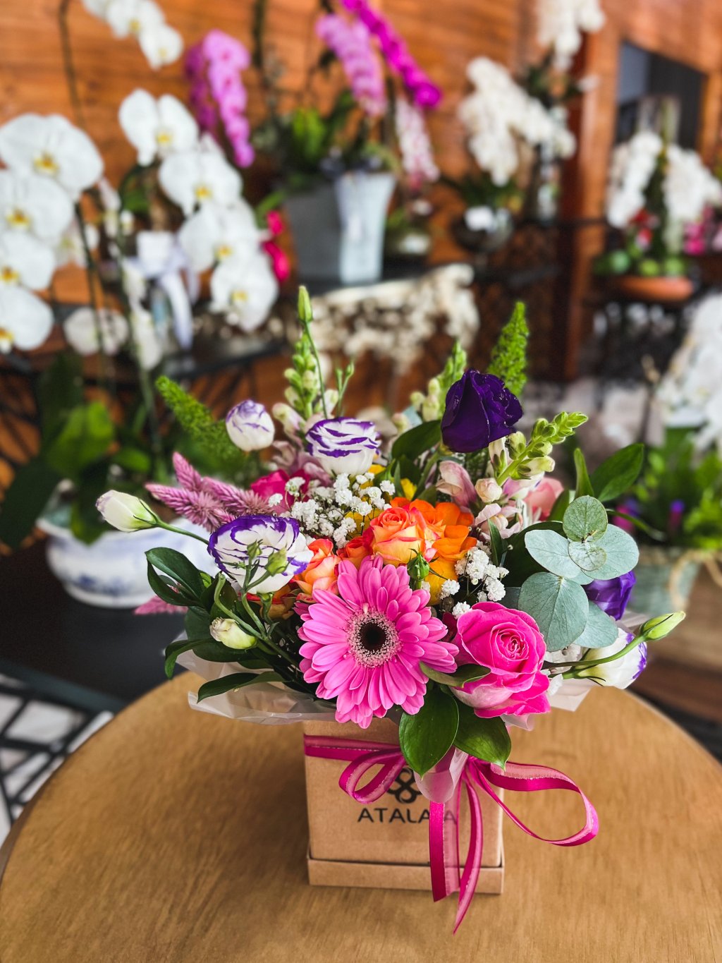 Mini Box kraft de Flores 