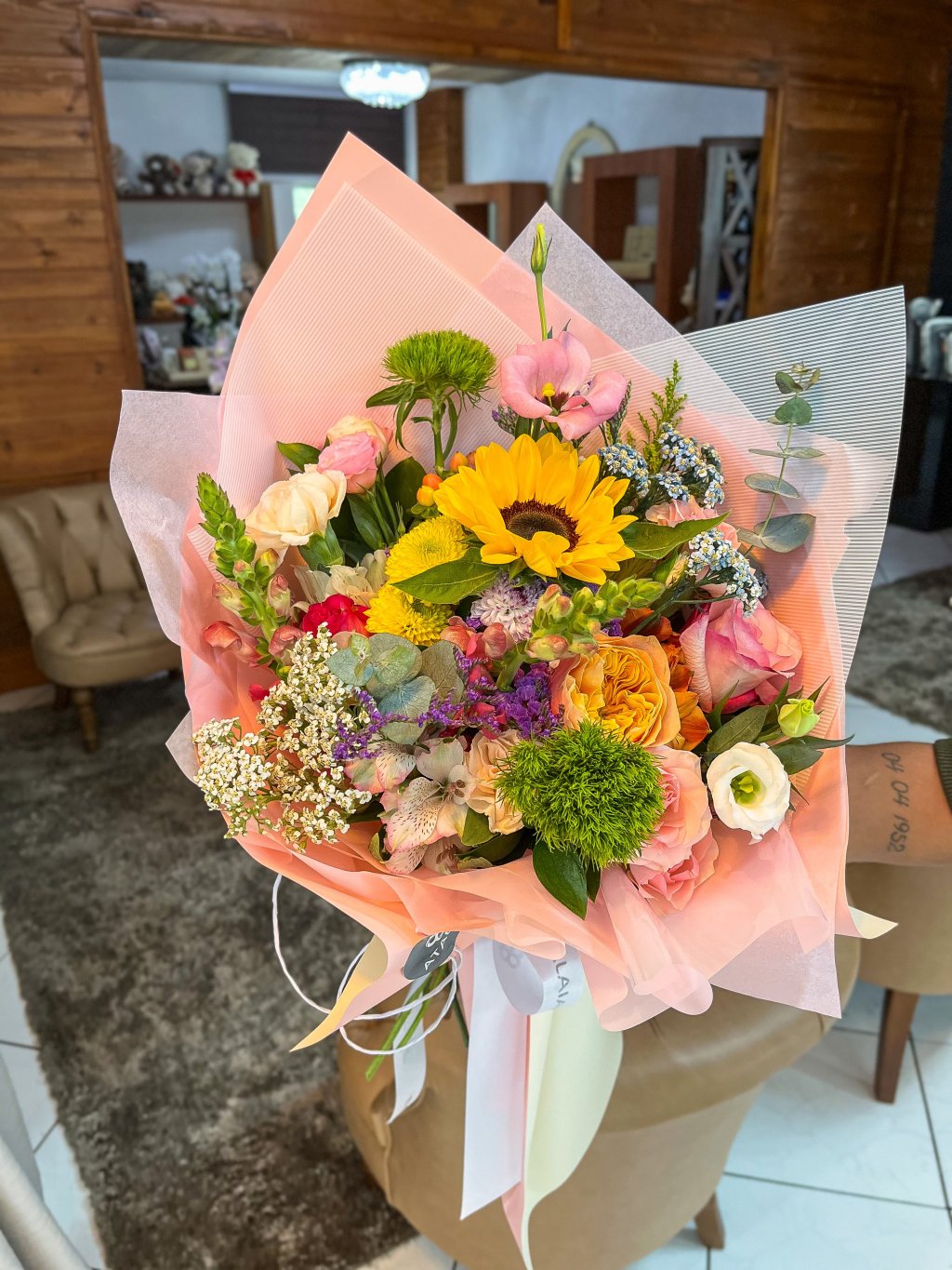 Mini buquê de flores mistas 