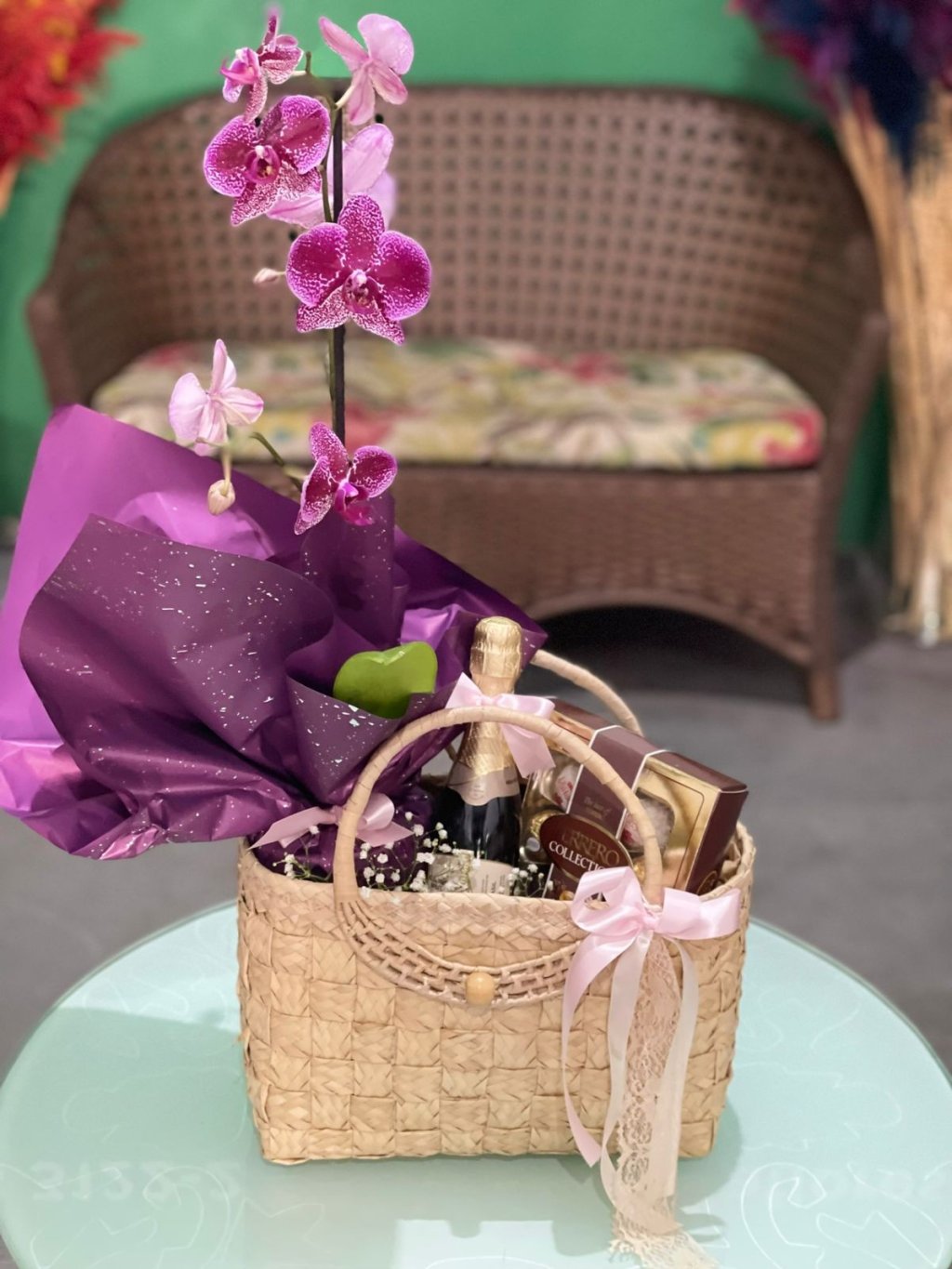 BAG FLORAL COM ORQUÍDEA (1838)