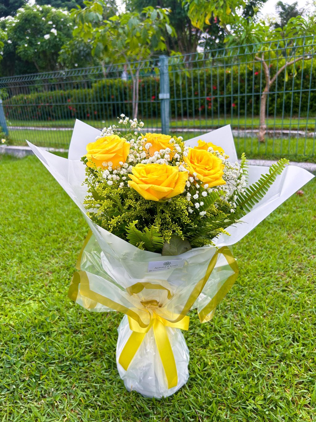 RAMALHETE COM 6 ROSAS AMARELAS (1901)