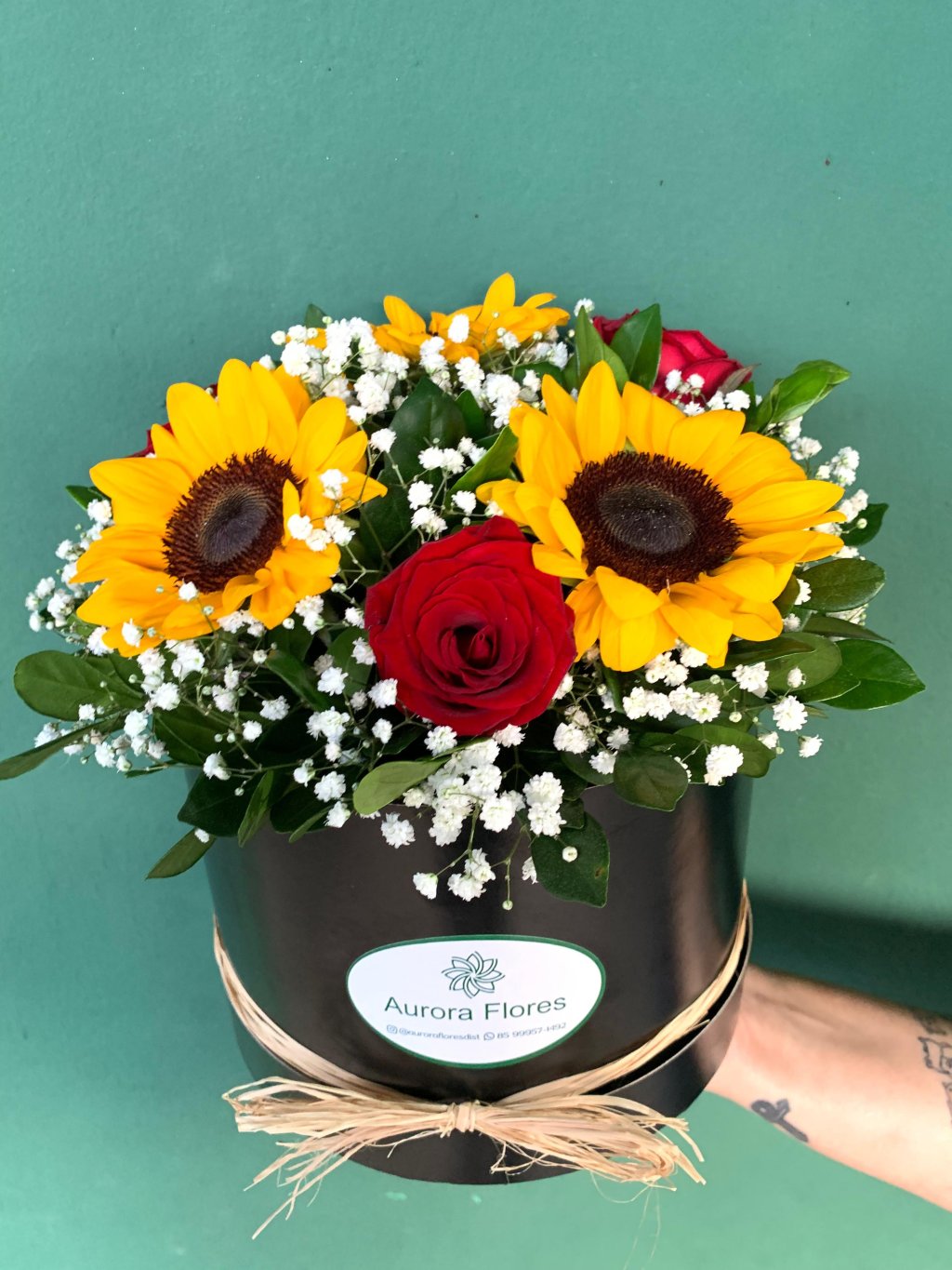 BOX GIRASSOL E ROSA VERMELHA (1888)