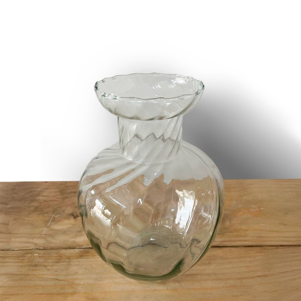 VASO HIBISCO PEQUENO RIGADO 23X17CM