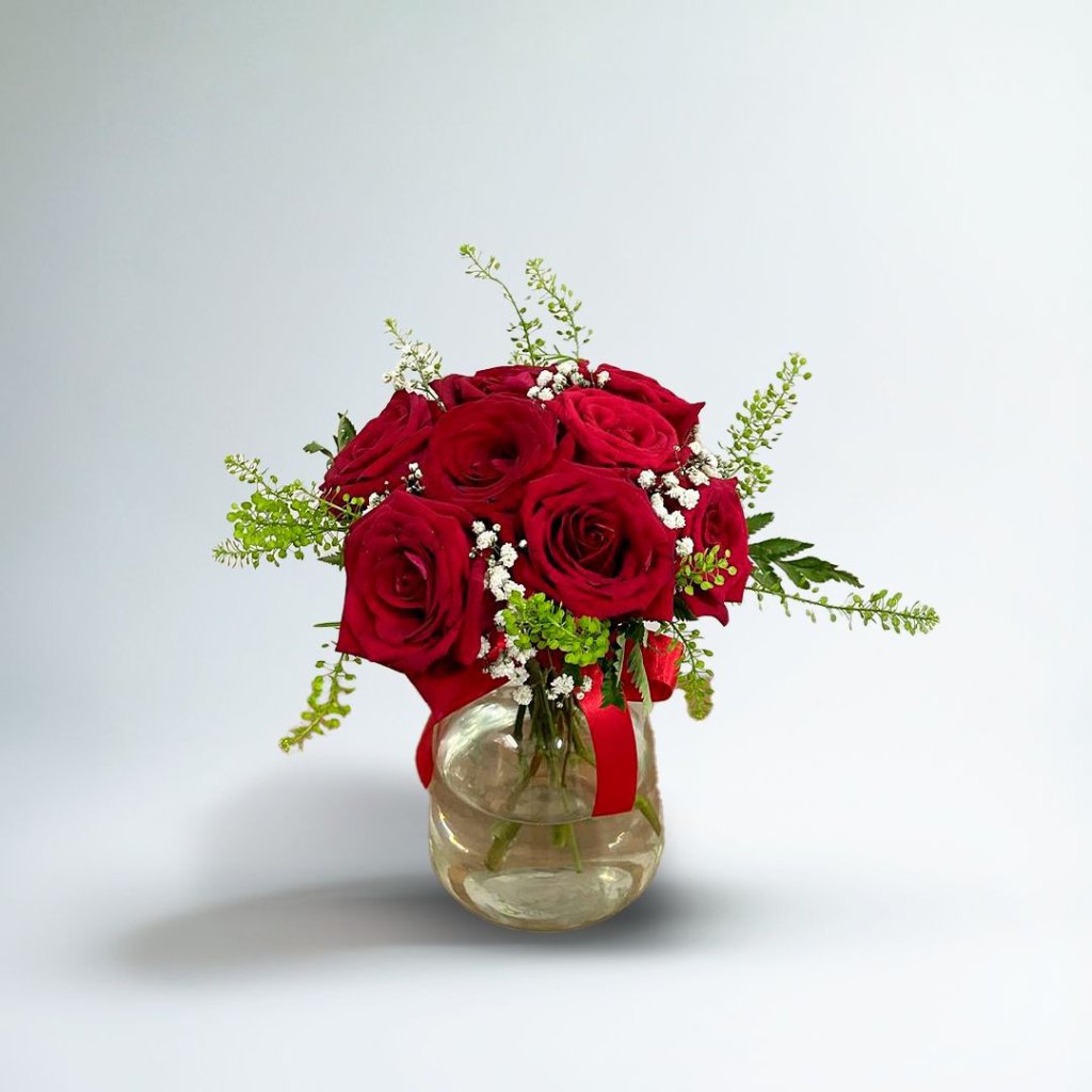 VASO COM ROSAS VERMELHAS (2140)