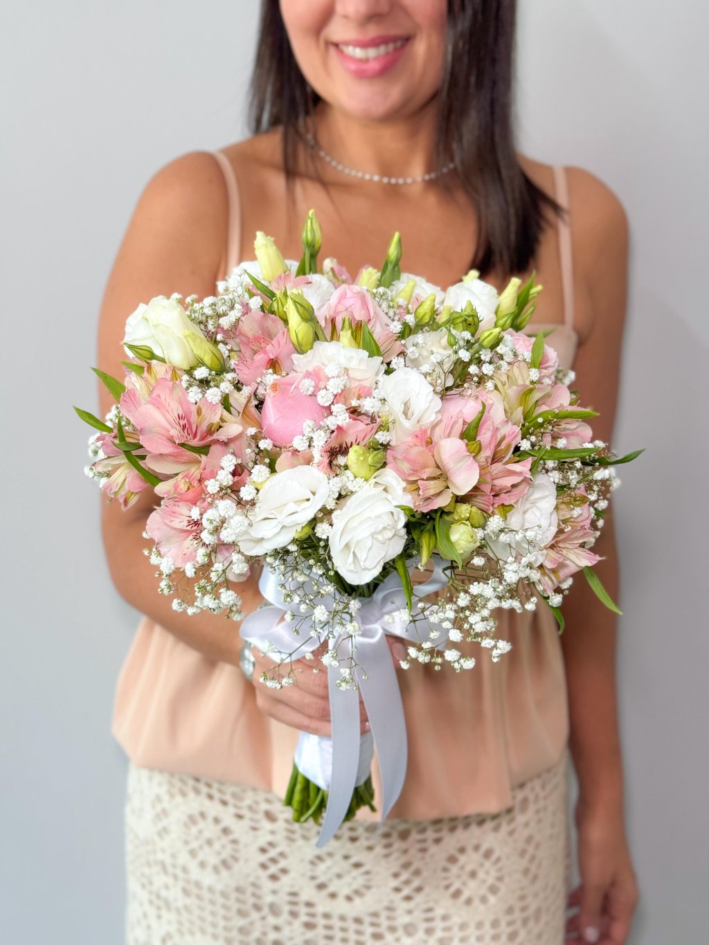 BUQUE DE NOIVA ROSA SERENO 2454