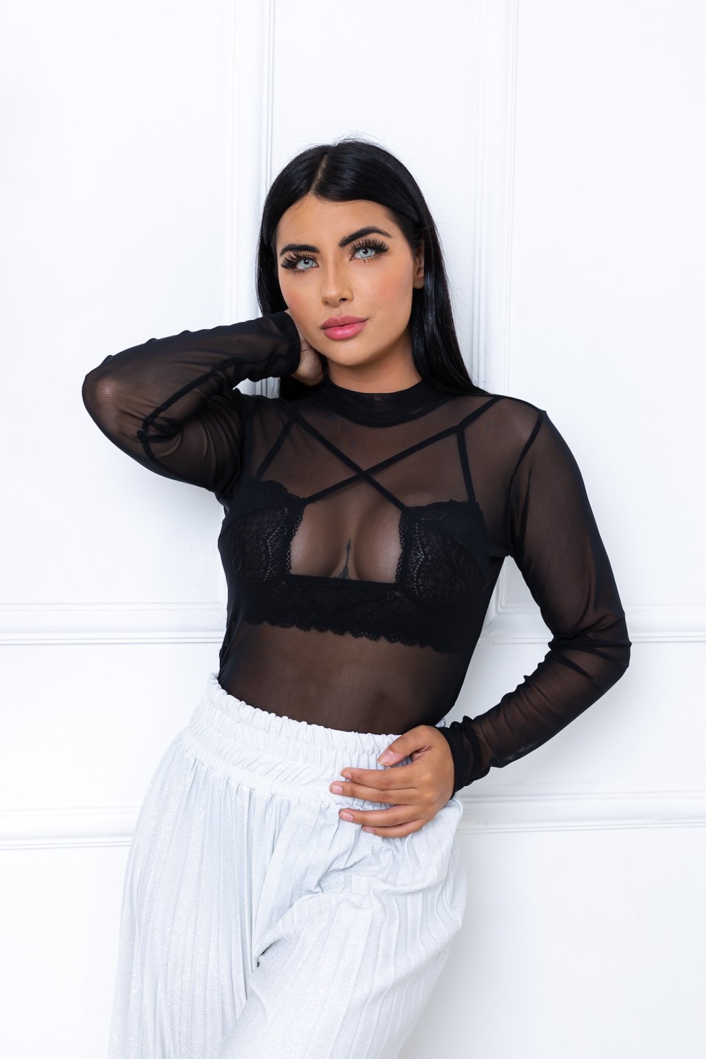 Body Liso Manga Longa Gola Alta