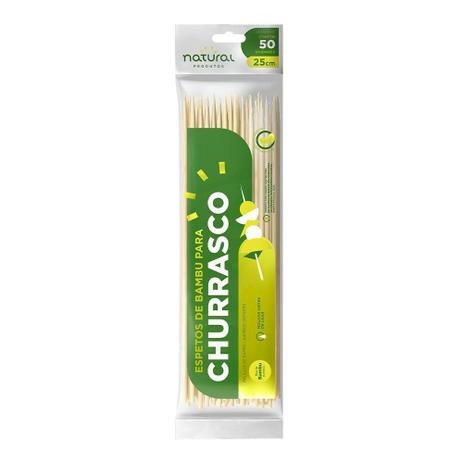 ESPETO BAMBU PARA CHURRASCO 25CM C/50UND