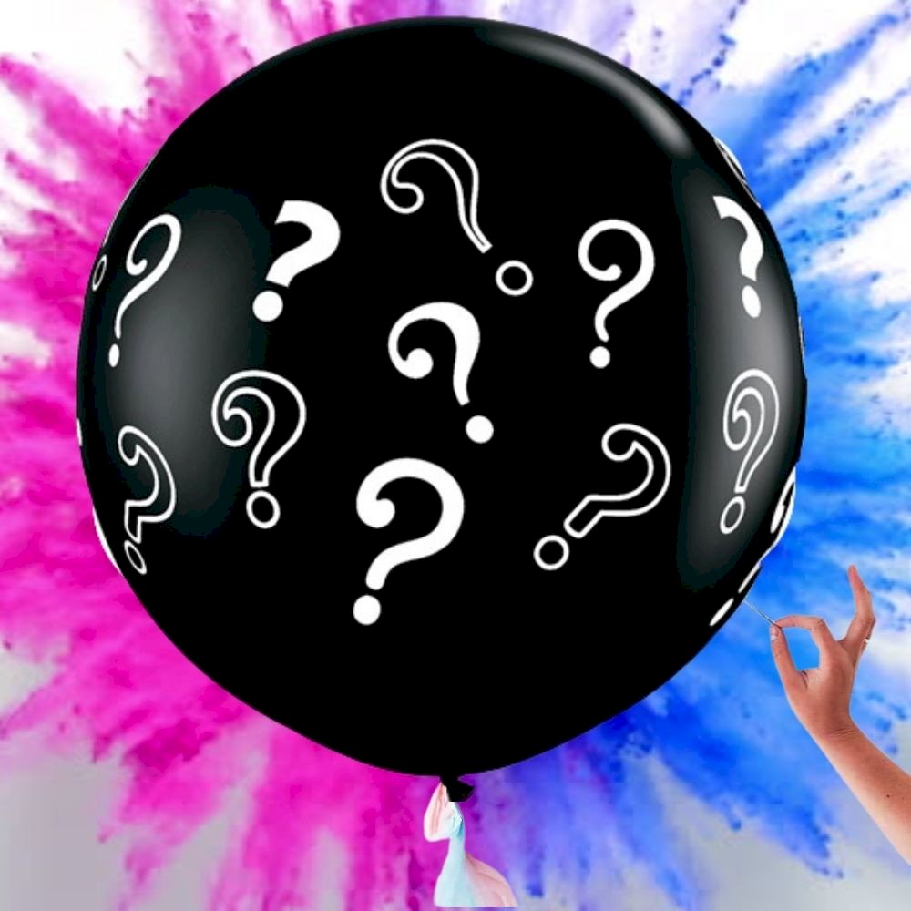 BALAO LATEX CHA REVELACAO 18¨/45CM INTERROGACAO VAZIO