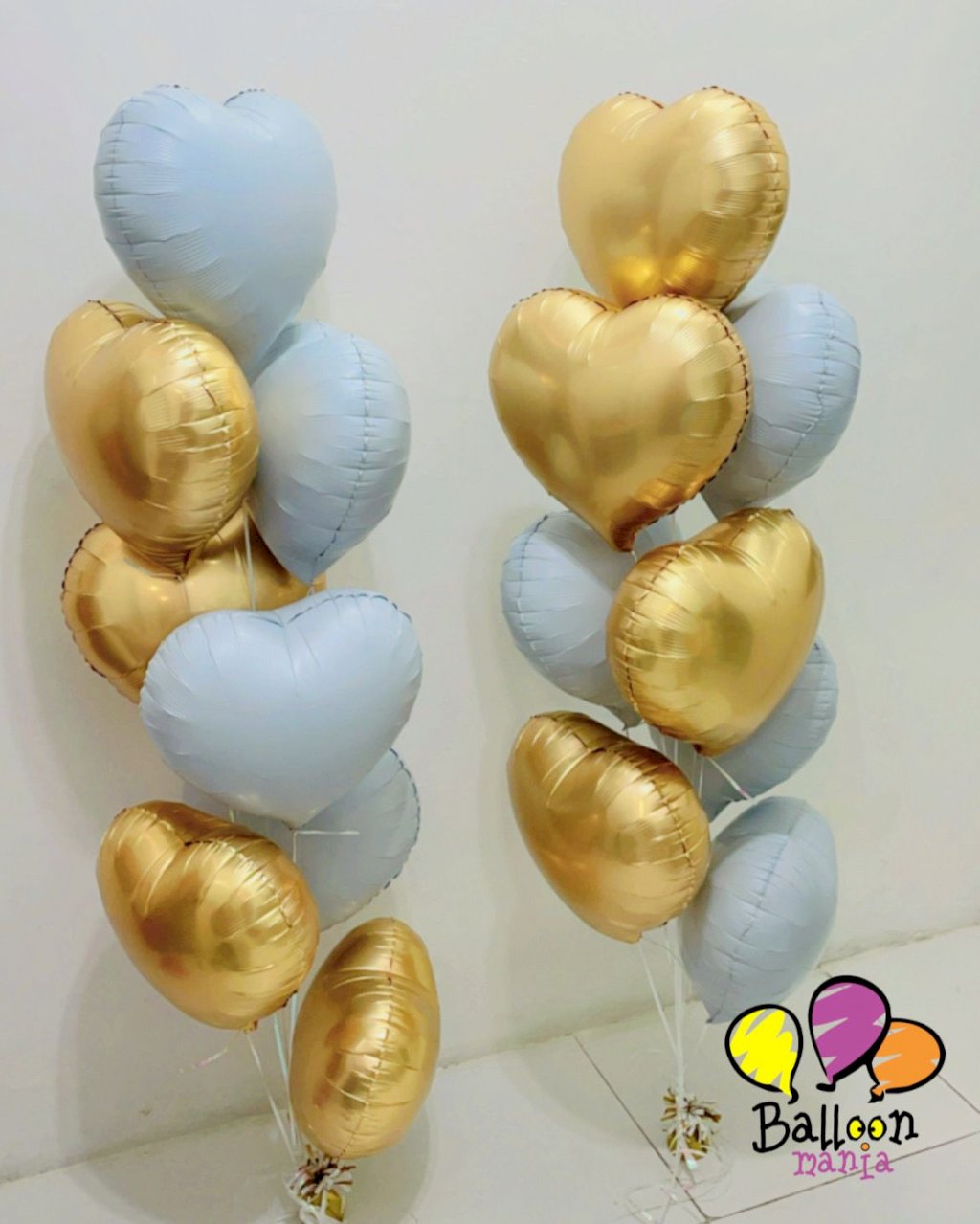 CACHO DE BALAO METALIZADO COM 8 BALOES MAIS 1 PESO(CADA CACHO)