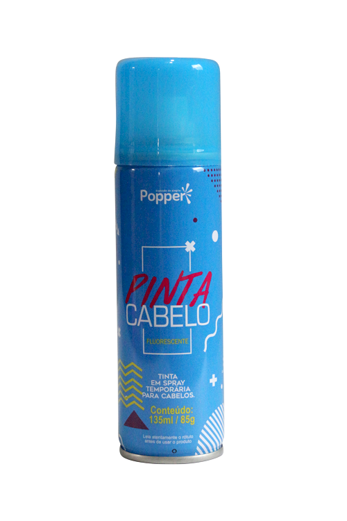 TINTA POPPER CABELO SPRAY 135ML/85G AZUL CABELO MALUCO