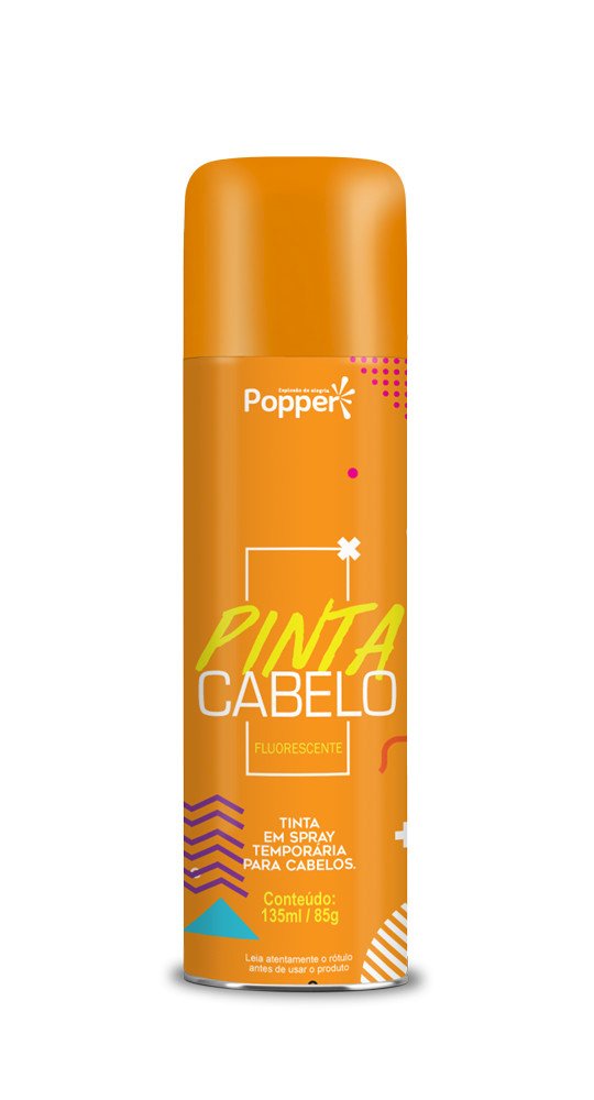 TINTA POPPER CABELO SPRAY 135ML/85G LARANJA CABELO MALUCO