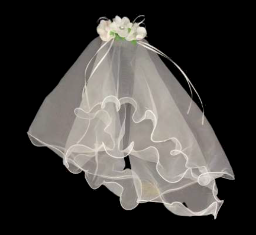 VEU DE NOIVA E FITA 50CM PENTE PRESILHA MOD 405