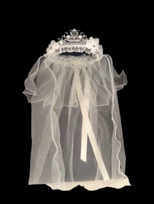 COROA COM VEU DE NOIVA H-72