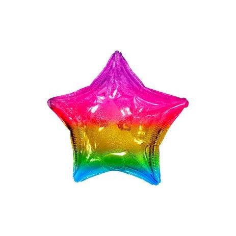 BALAO METALIZADO 20¨ ESTRELA ARCOIRIS