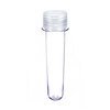 TUBETE 13CM C/10UNIDADES TAMPA PLASTICA TRANSPARENTE