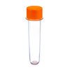 TUBETE 13CM C/10UNIDADES TAMPA PLASTICA LARANJA