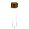 TUBETE 13CM C/10UNIDADES TAMPA PLASTICA DOURADO