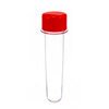 TUBETE 13CM C/10UNIDADES TAMPA PLASTICA VERMELHO