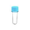 TUBETE 8CM C/10UNIDADES TAMPA PLASTICA AZUL CLARO