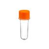 TUBETE 8CM C/10UNIDADES TAMPA PLASTICA LARANJA