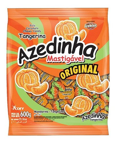 BALA ICEKISS MASTIGAVEL AZEDINHA TANGERINA 600G