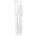 KIT SACHE GARFO E FACA EXTRA FORTE CHURRASCO BRANCO C/20UND