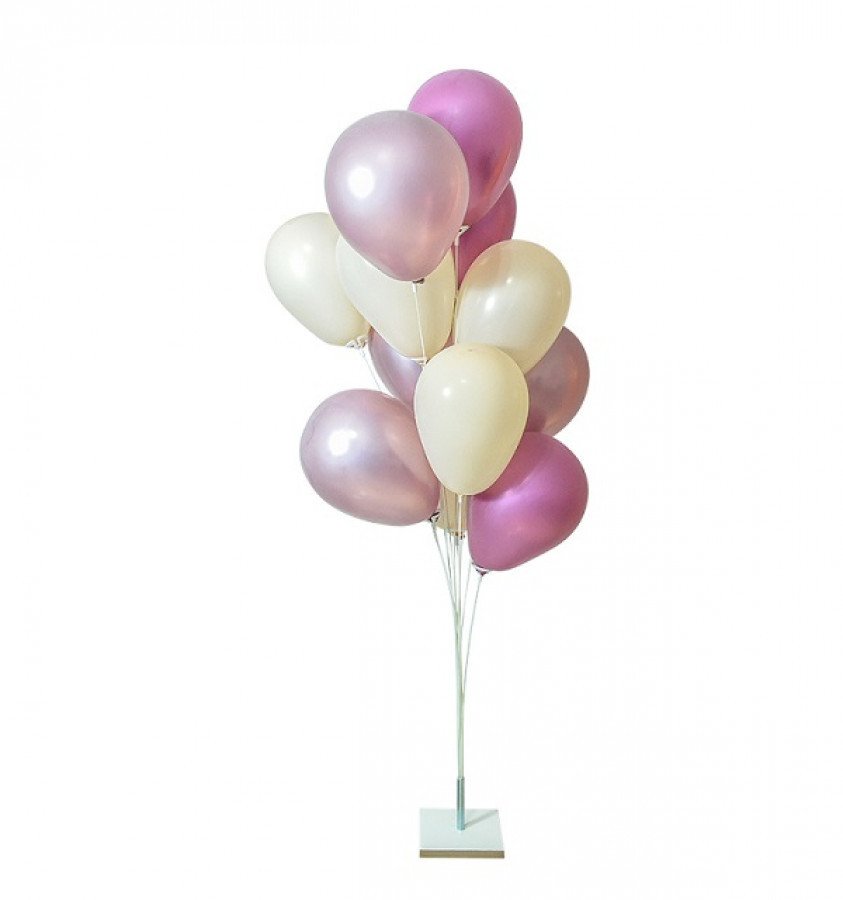 SUPORTE DE CHAO PARA BALAO 10 HASTES BASE MDF 95CM