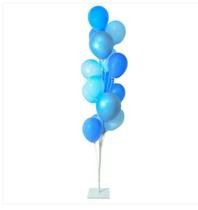 SUPORTE DE CHAO PARA BALAO 12 HASTES BASE MDF 115CM