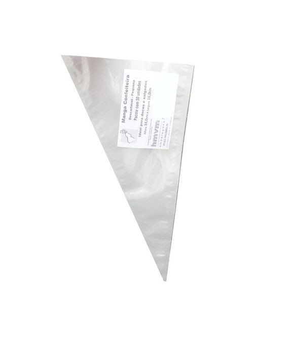 SACO PARA CONFEITAR DESCARTAVEL MEDIO 30X21CM UNIDADE