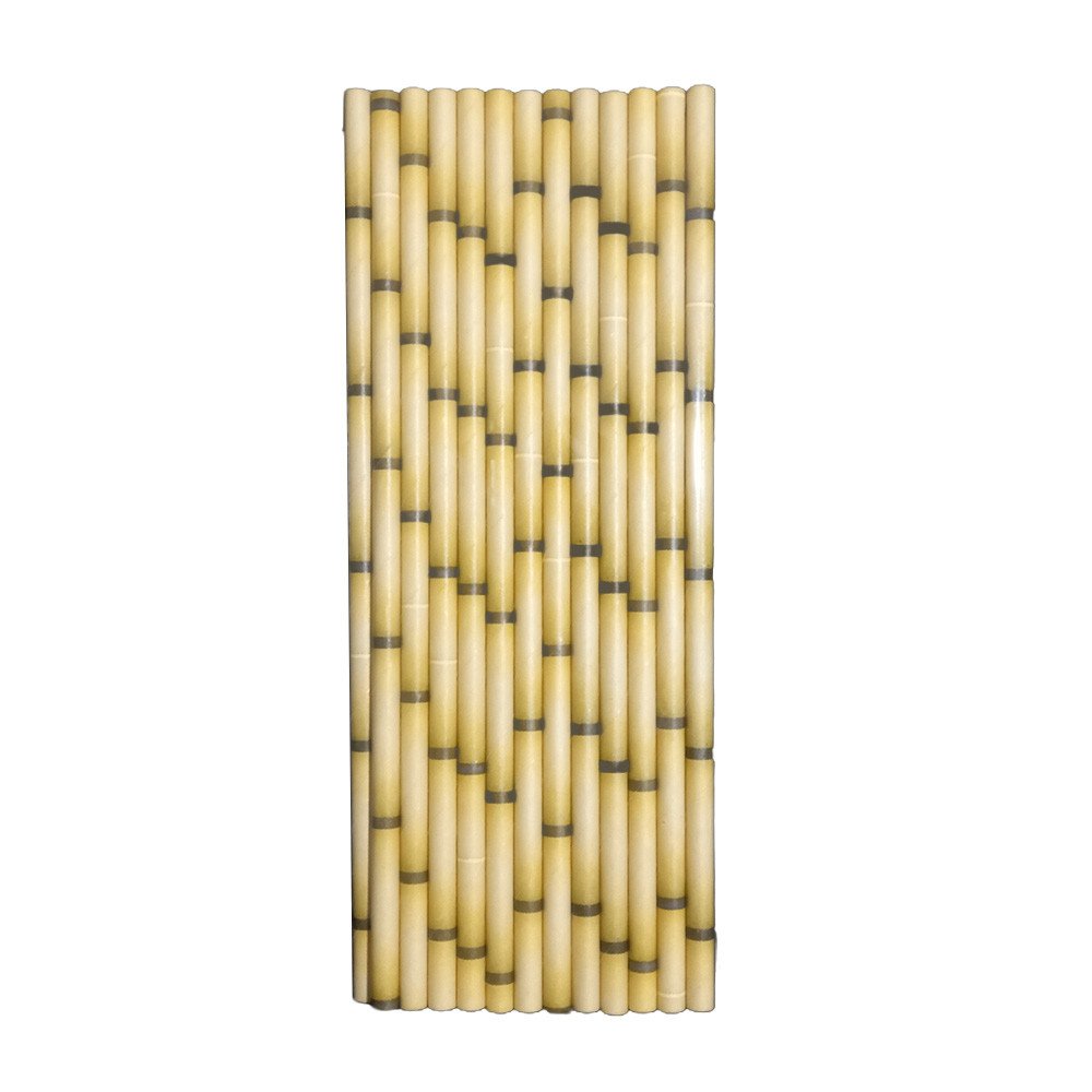 CANUDO DE PAPEL METALIZADO 25UND BAMBU