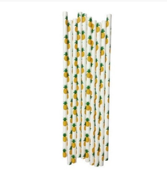 CANUDO DE PAPEL METALIZADO 25UND ABACAXI