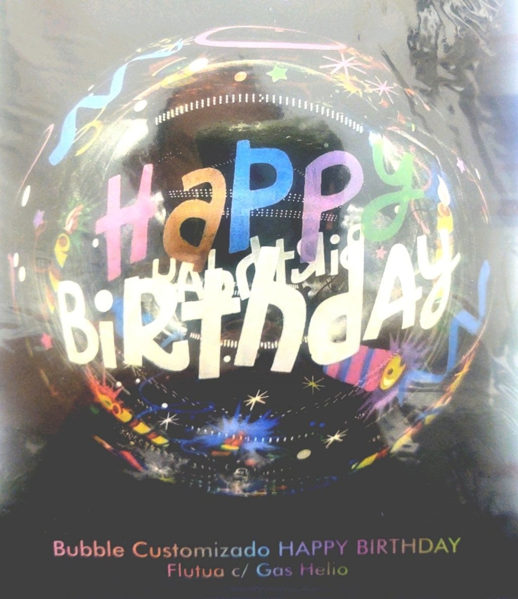 BALAO BUBBLE 20¨ HAPPY BIRTHDAY UND