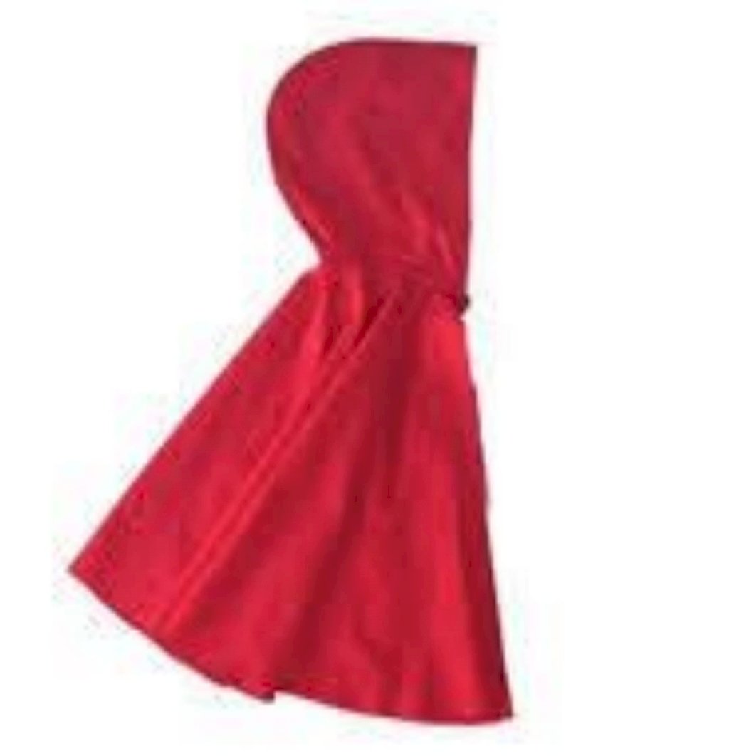 CAPA VERMELHA JUVENIL COM CAPUZ 90CM