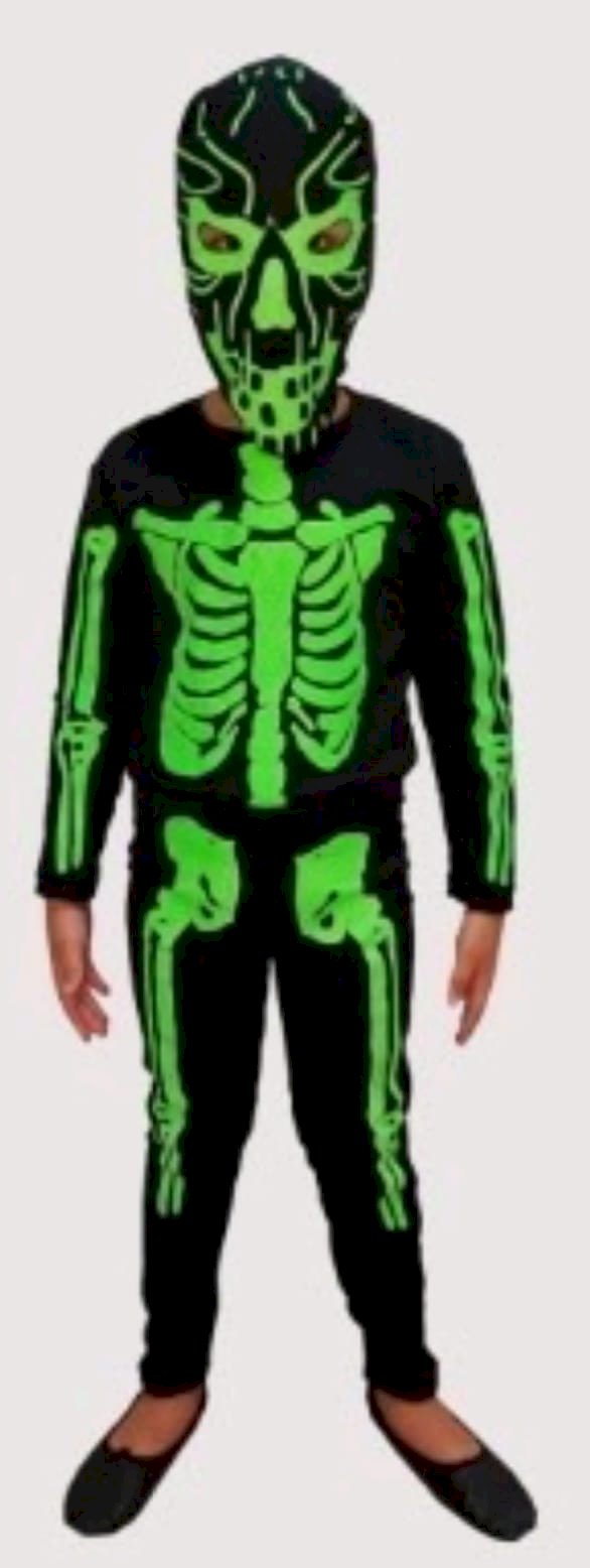 FANTASIA MACACÃO CAVEIRA NEON