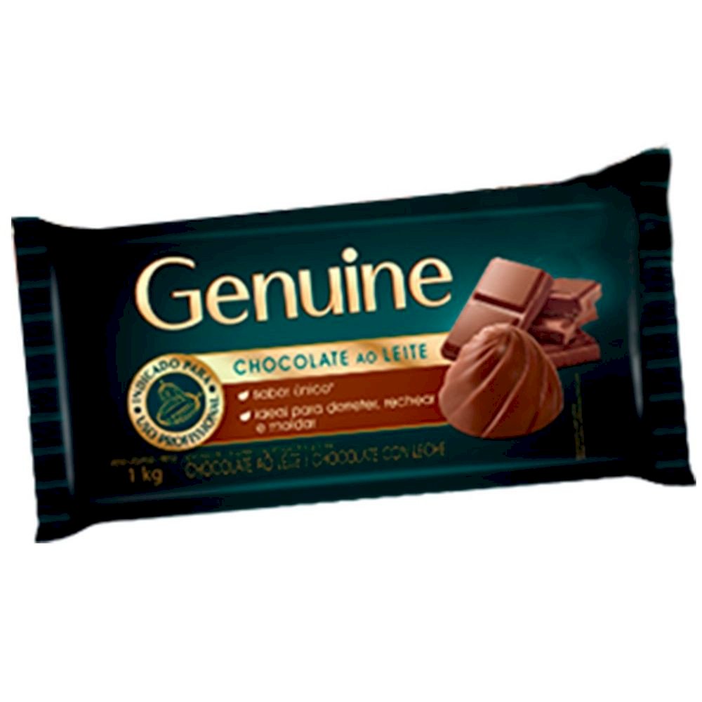 CHCOLATE BARRA AO LEITE 1KG GENUINE