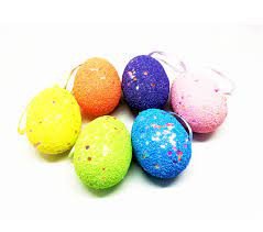 MINI OVINHOS COLORIDOS DE ISOPOR PASCOA C/18UND