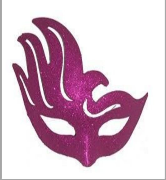 MASCARA FENIX COM GLITTER UND