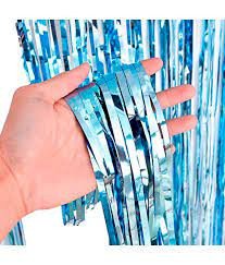 CORTINA METALIZADA AZUL TIFFANY 1X2M