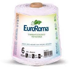 Barbante EuroRoma 4/6 Branco (cód.200) - 600g  Código: 620.200